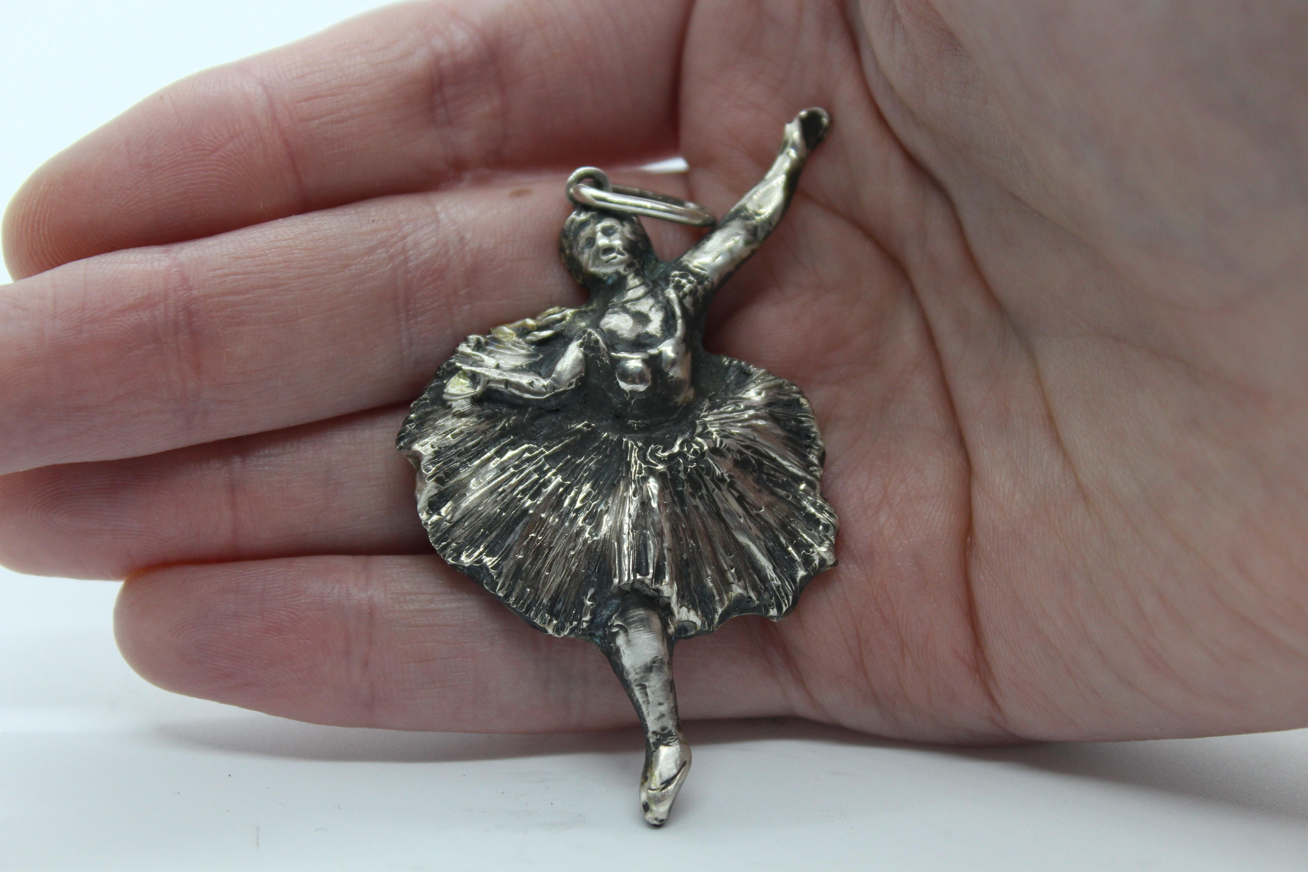 The “Ballerina” pendant is part of our jewelry line “Homage to the ancestors”, inspired by famous oeuvres of great artists. Specifically, this pendant represents one the well- known Ballerinas of Degas. All our sterling silver pieces of jewelry are