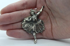 Sterling Silver Pendant, Ballerina, Degas, Handmade, Italy