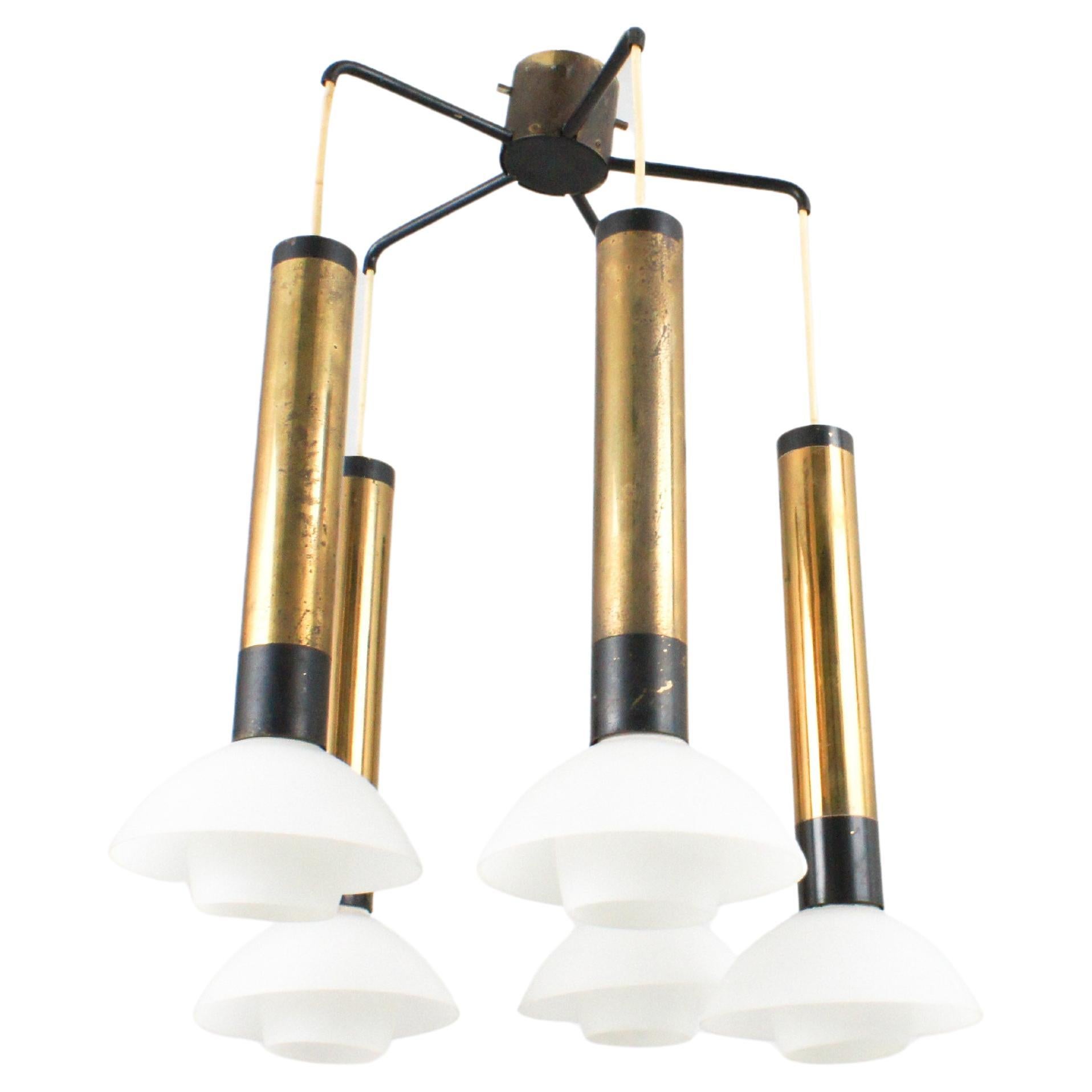 5-light stilnovo pendant For Sale