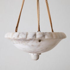 Pendant Swedish Alabaster Light White, 20th Century, Sweden