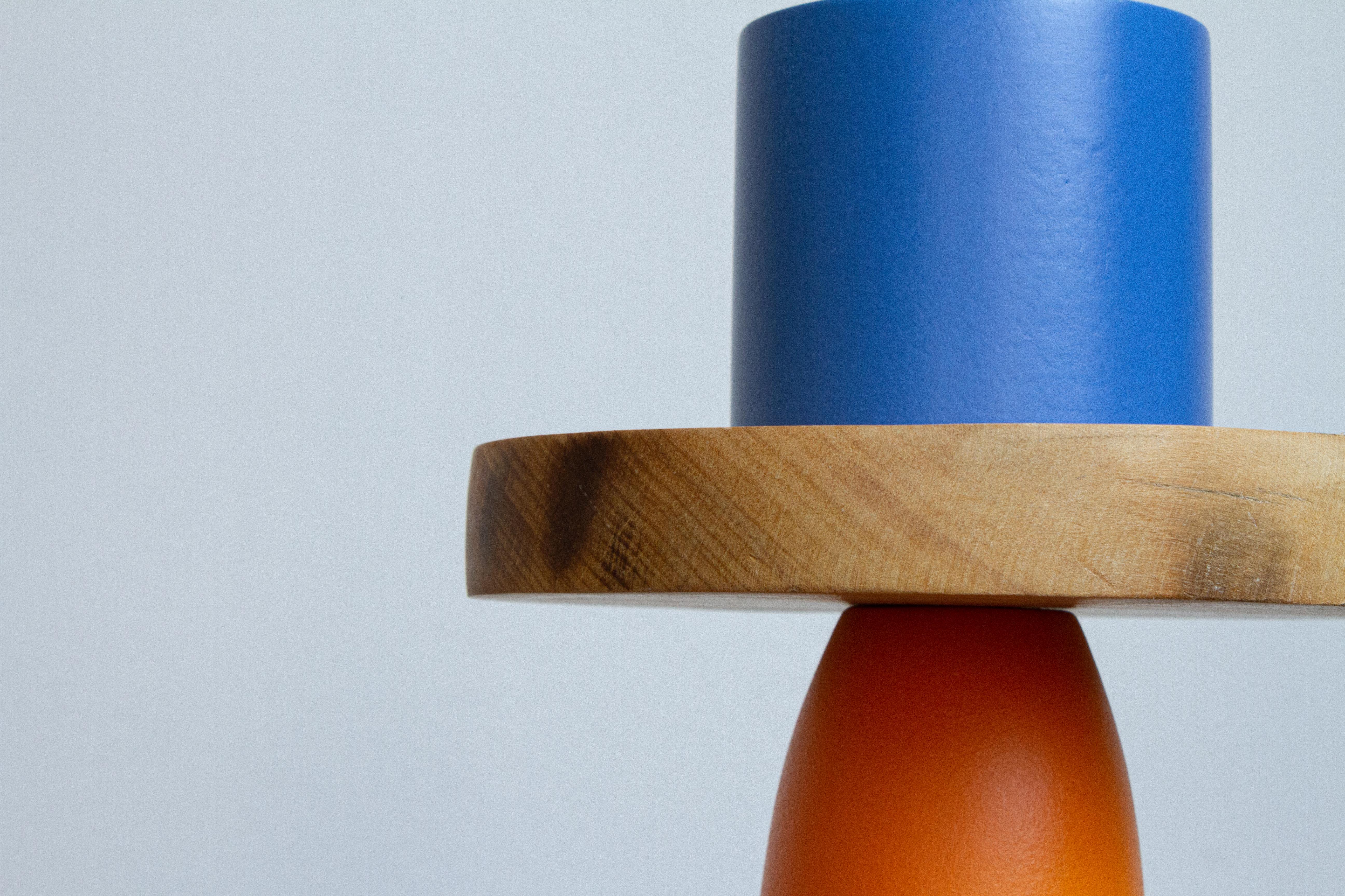 Argile Pendentif Trem das Cores 2 - Design brésilien en bois en vente