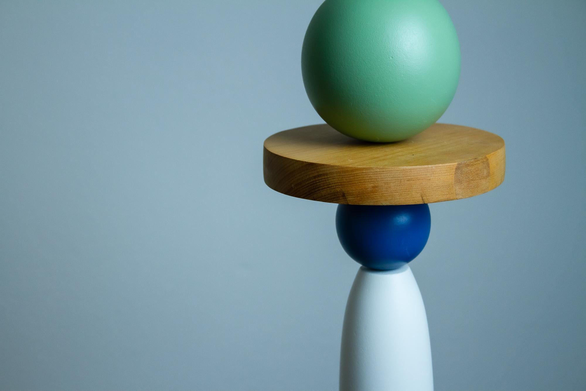 Argile Pendentif Trem das Cores 8 - Design brésilien en bois en vente
