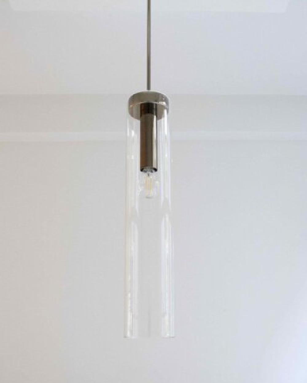 “Church architecture,” says John Pawson, “has been a real source of fantastic art throughout the centuries. Light and candles are a big part of its decorative expression.” Pendant Tube was created for large spaces, drawing its inspiration from