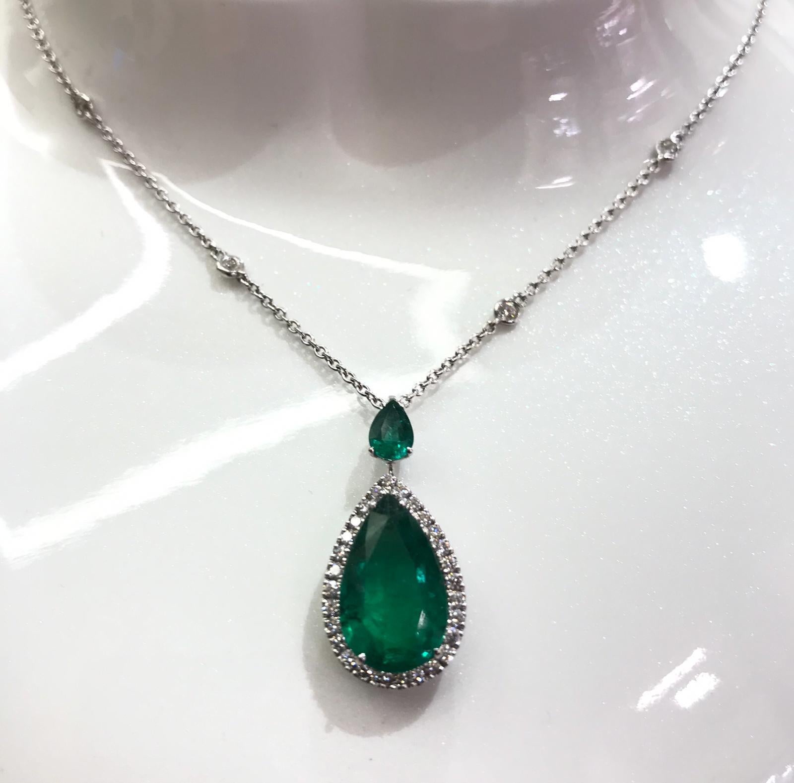emerald drop pendant