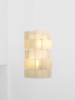 Pendant with aluminium and calico