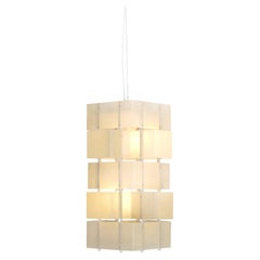 Pendant with aluminium and calico