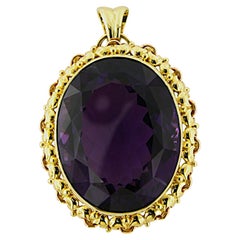 Pendentif avec améthyste jusqu'à 54.00ct or jaune 14k 31.1 grammes