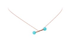 BLUE CHALCEDONY diamonds Rose Gold Pendant