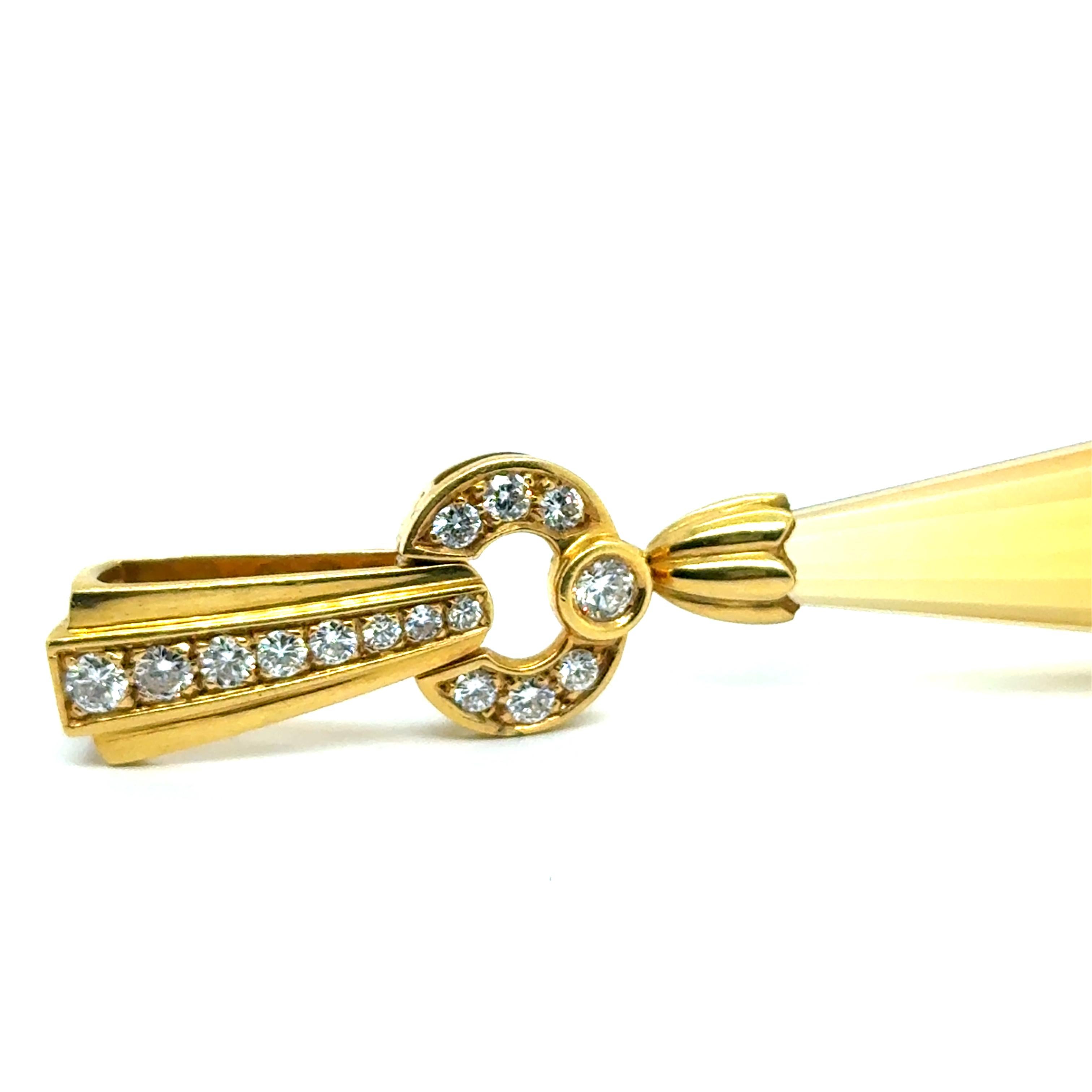 Pendentif avec citrines et diamants en or jaune 18 carats par Gübelin en vente 3