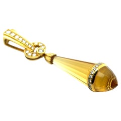Pendant with Citrines & Diamonds in 18 Karat Yellow Gold by Gübelin