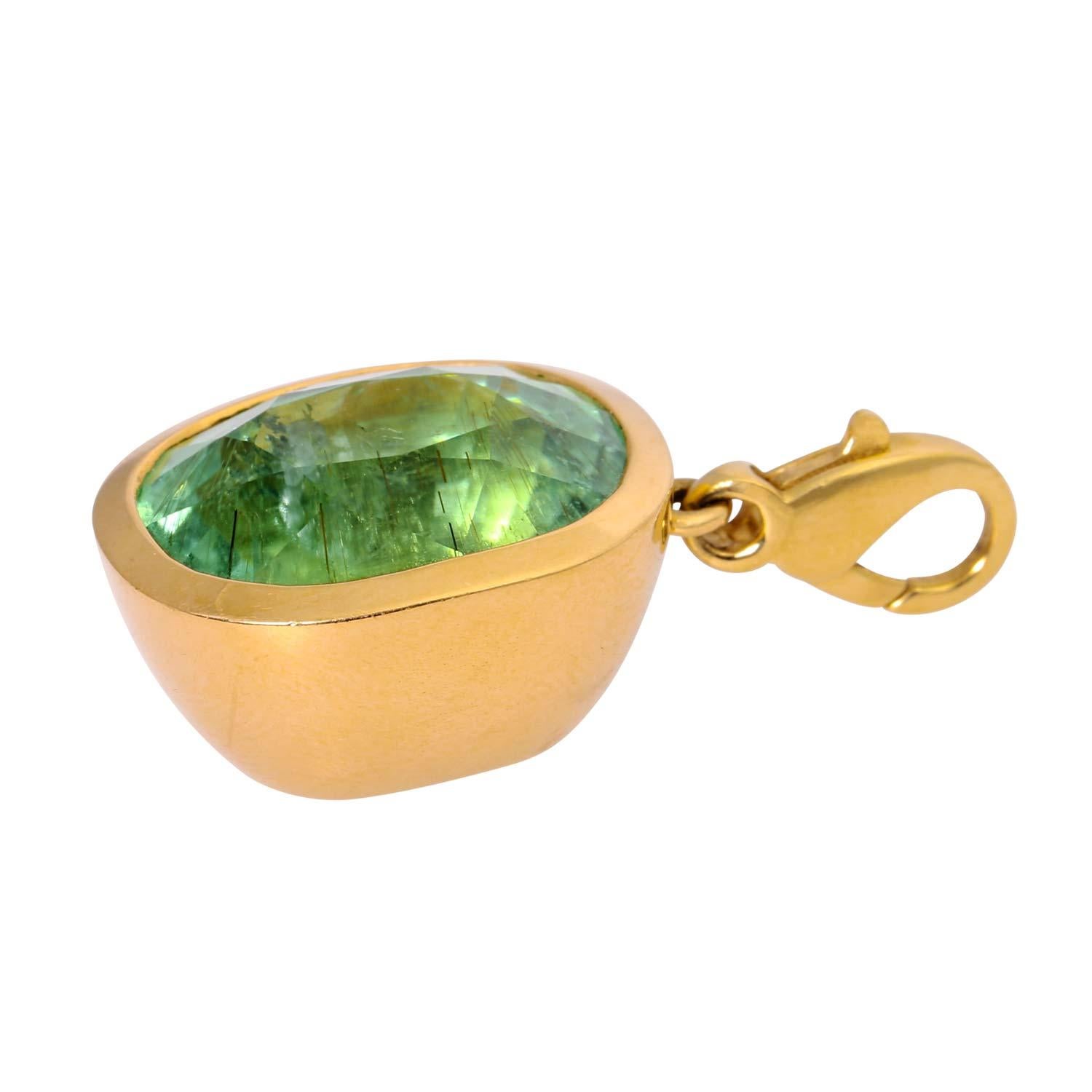 Anhänger mit grünem Paraiba-Turmalin von ca. 23 Karat, (Moderne) im Angebot
