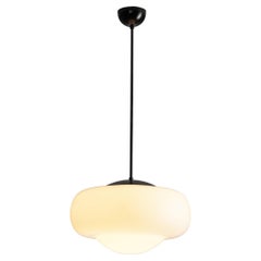 Pendant with Oval Opaline Glass Orb