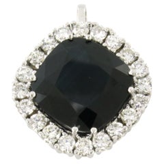 Pendant with sapphire up to 9.00ct and brilliant cut diamonds 1.60ct 14k gold