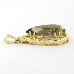 Pendant with smokey topaz up to 5.00ct 18k gold 8.5 grams