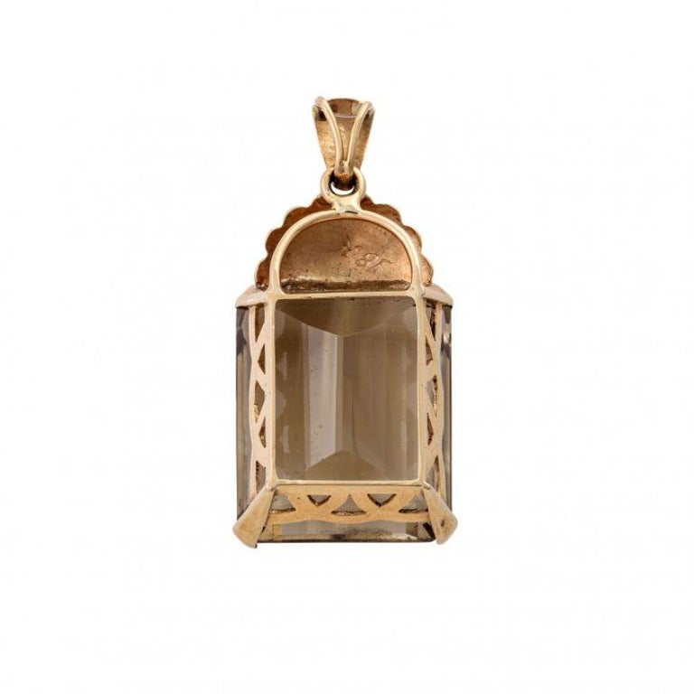 Pendant with Smoky Quartz, Decoratively Designed For Sale at 1stDibs