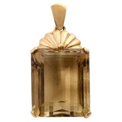 Pendant with Smoky Quartz, Decoratively Designed