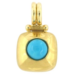 Pendant with Turquoise 18k yellow gold