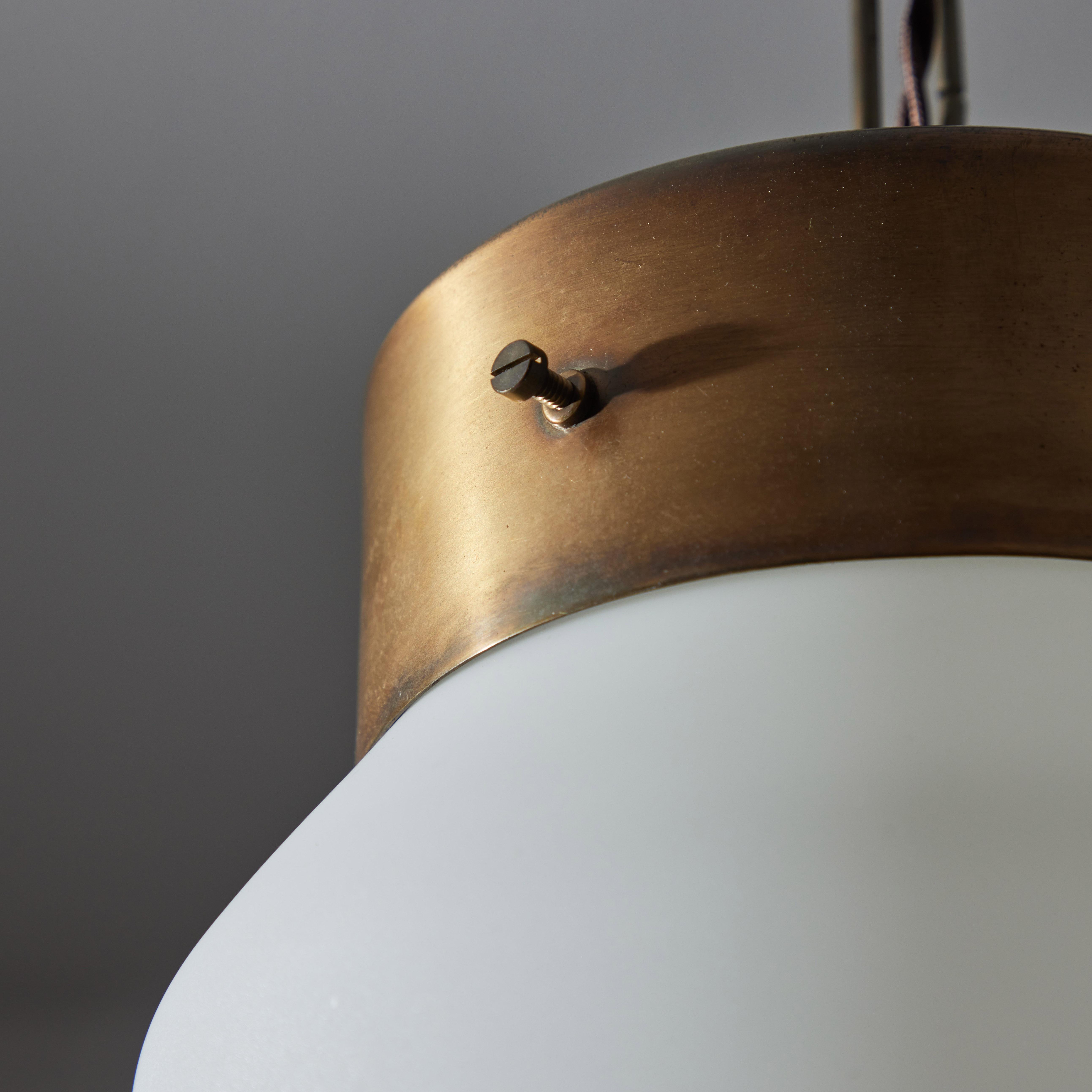 Patinated Single Ceiling Light by Caccia Dominioni for Azucena For Sale
