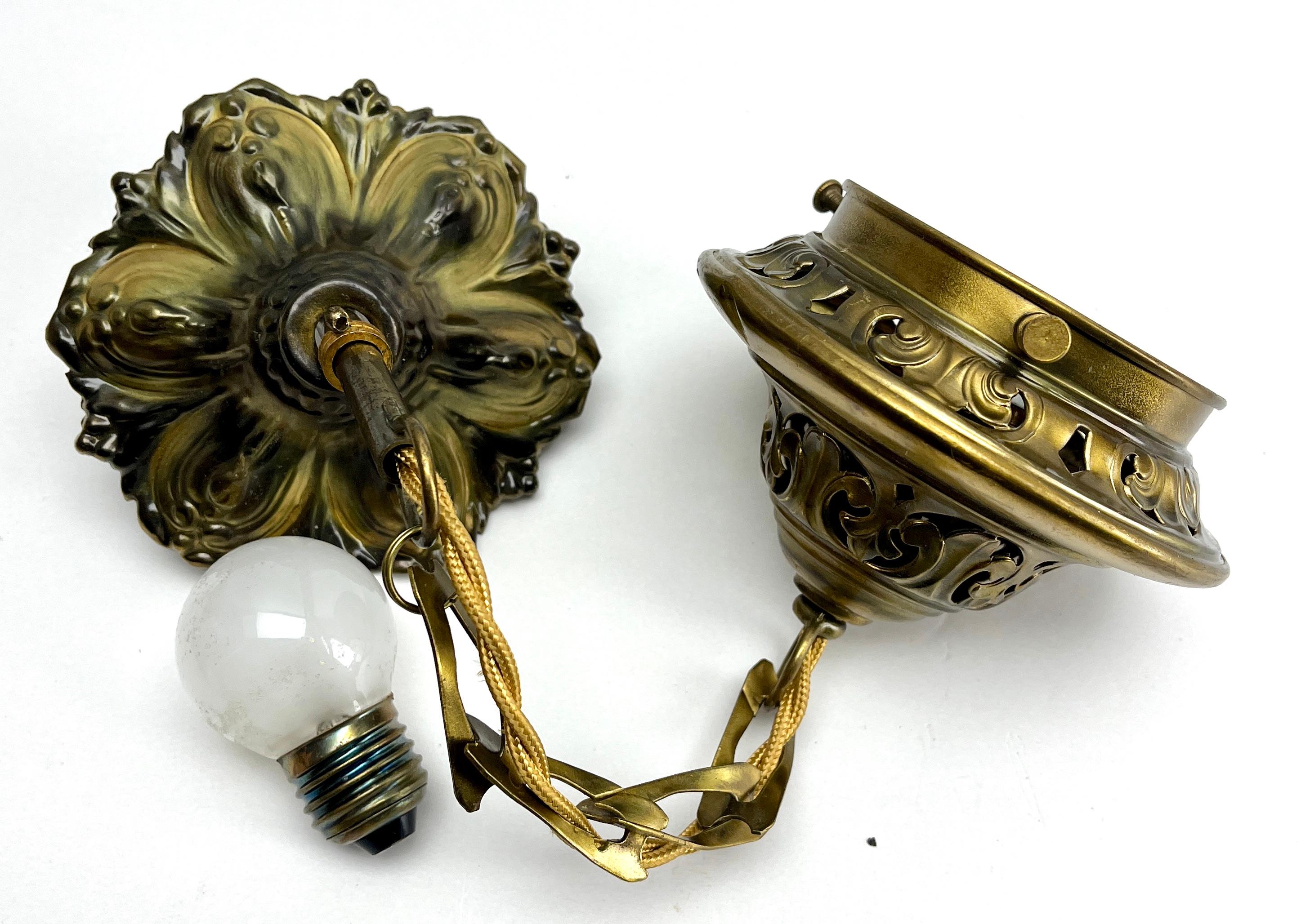 Belgian Pendent Chandelier Attributed to Scailmont Belgium, 1920s For Sale