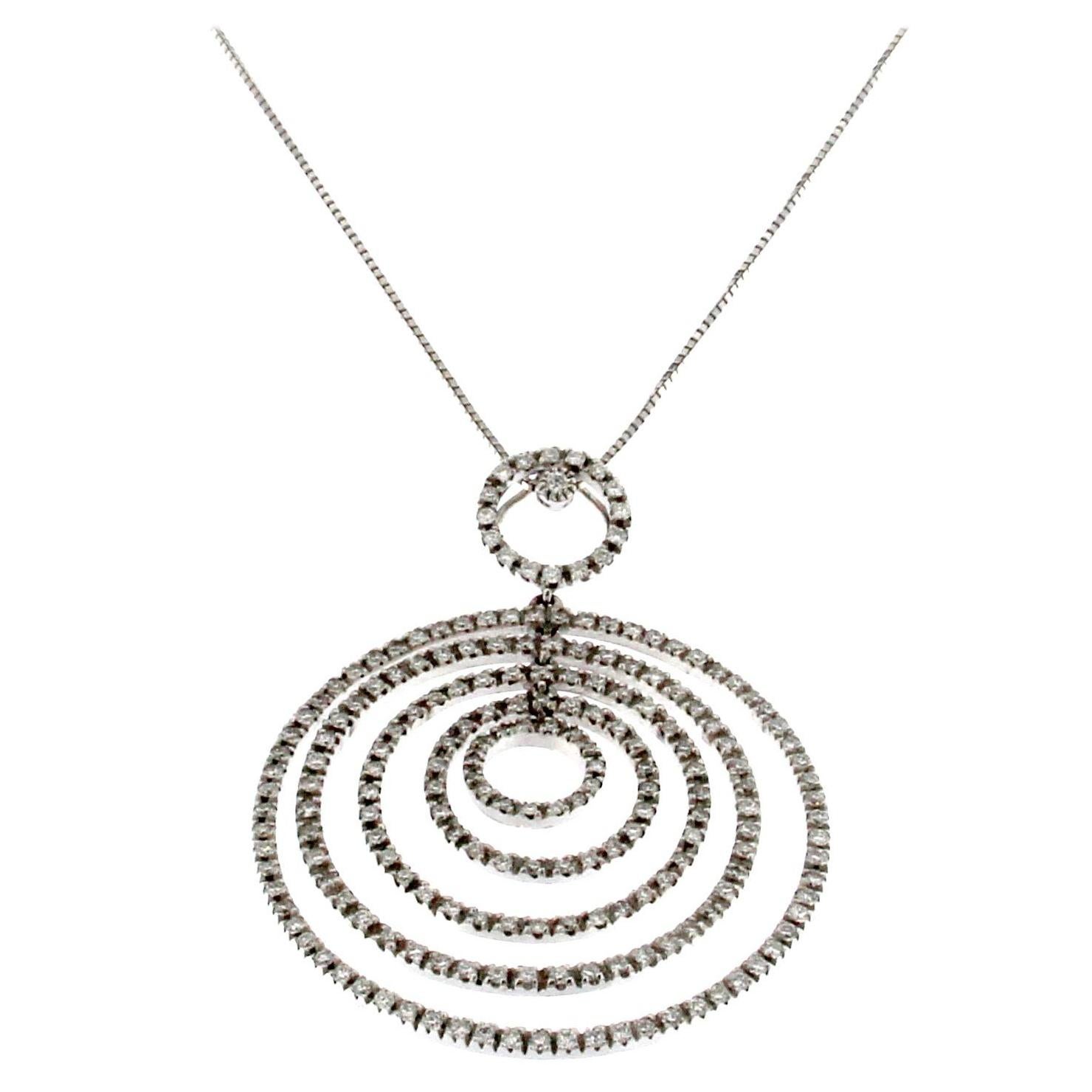 Pendent from the Collection "Fulcrum" 18 Karat White Gold and Diamonds