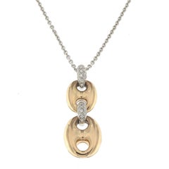 Pendent from the Collection "Marina" 18 Karat White and Pink Gold and Diamonds
