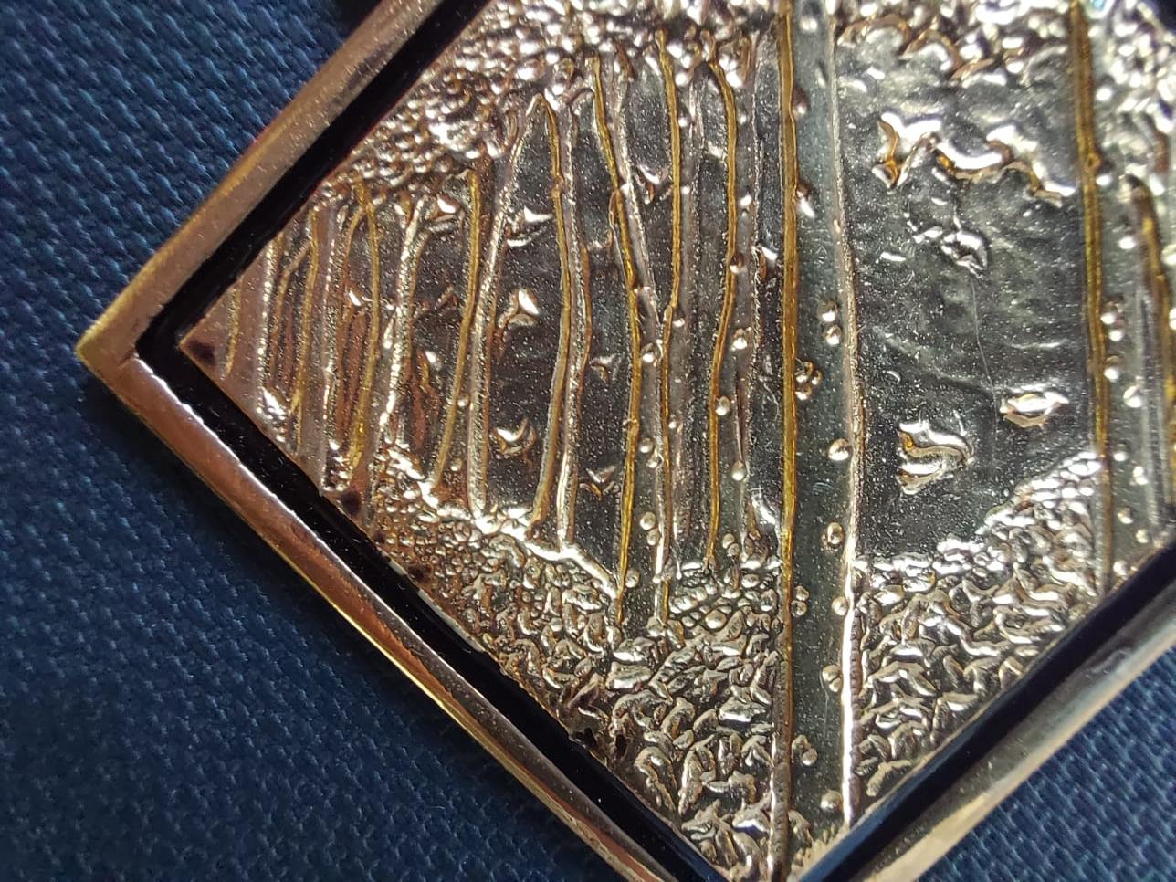 Ciondolo, Into the Woods, Oro, Argento, Regalo unico, Fatto a mano, Italia in vendita 5