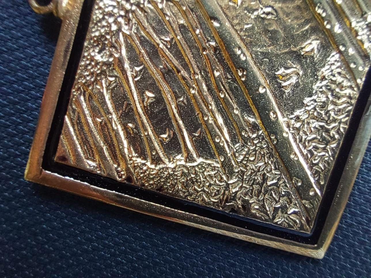 Ciondolo, Into the Woods, Oro, Argento, Regalo unico, Fatto a mano, Italia in vendita 1