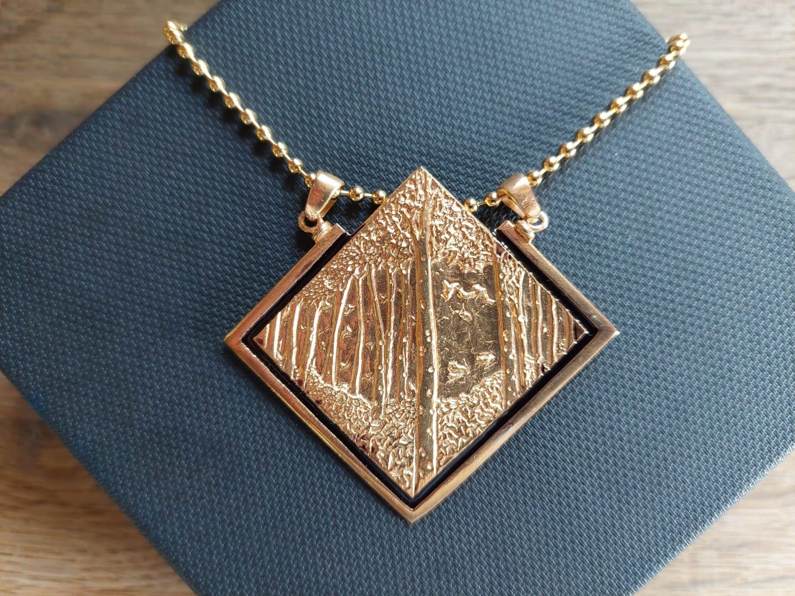 Ciondolo, Into the Woods, Oro, Argento, Regalo unico, Fatto a mano, Italia in vendita 3