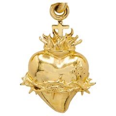 18kt Gold Pendant "Sacred Heart of Jesus"