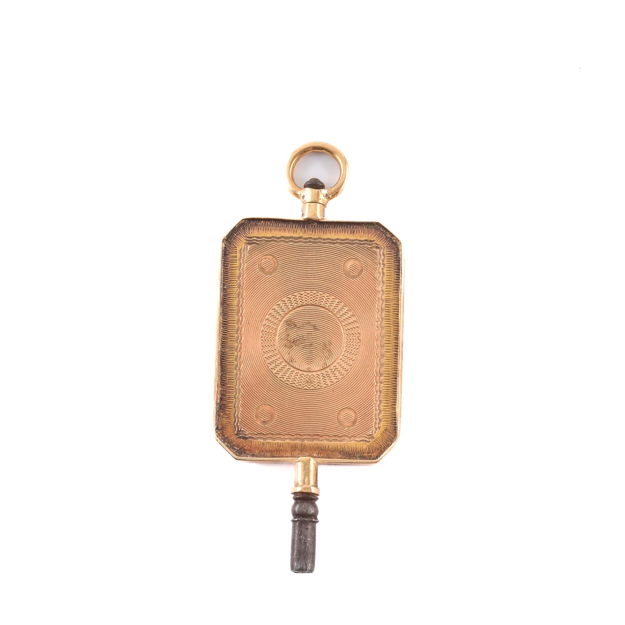 Pendente in oro con chiave da orologio in vendita 11