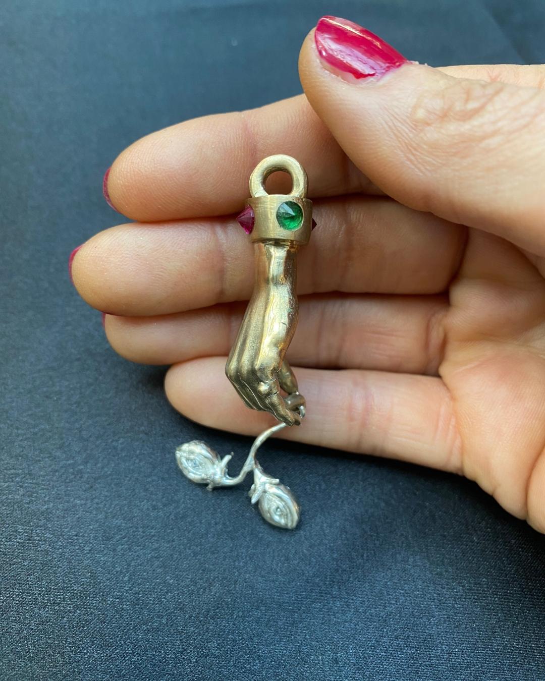 Pendente oro 9Kt scultura 