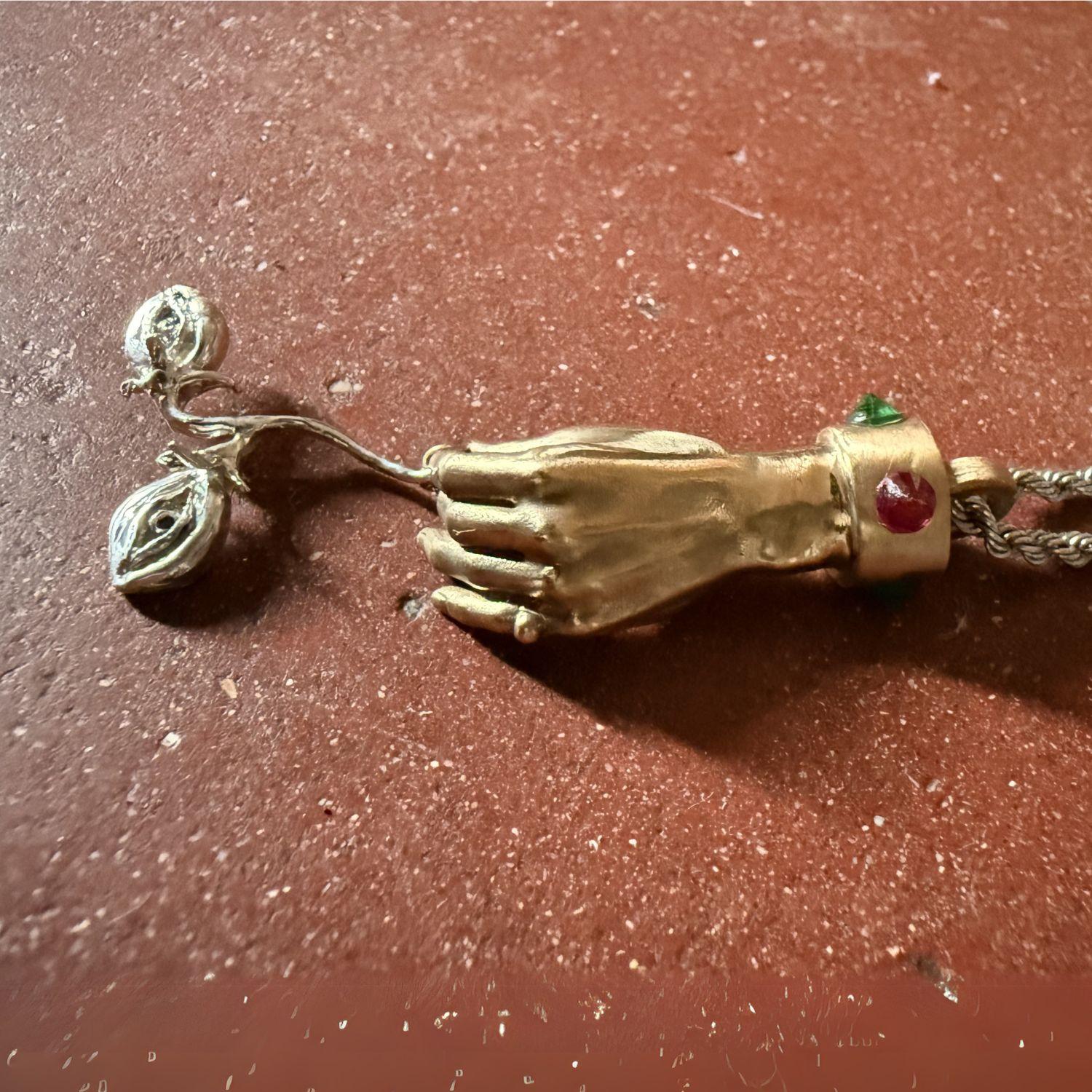 Pendente oro 9Kt scultura 
