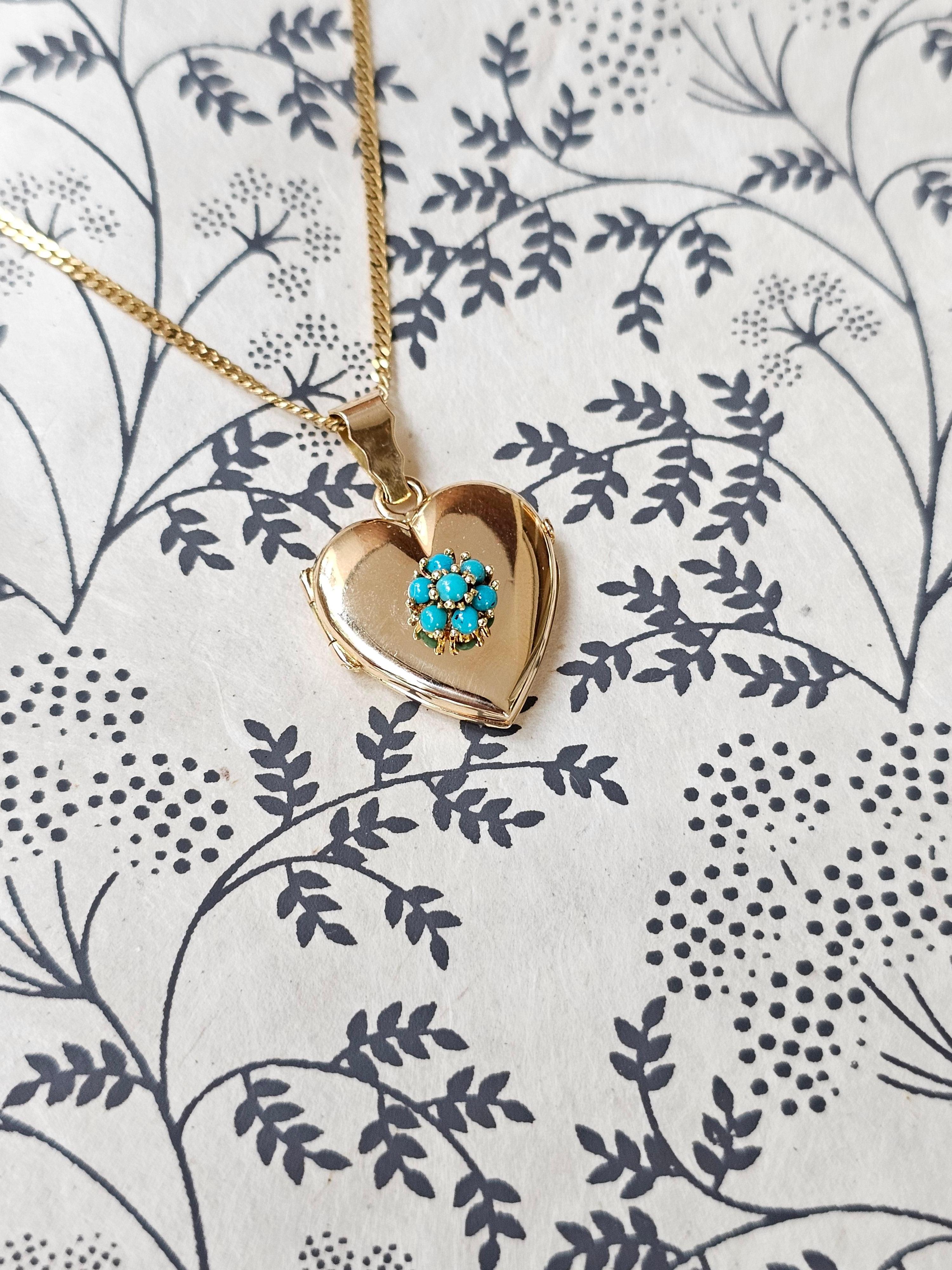 Pendente Porta Fotografia in oro 18 Kt e Turchese en vente 3