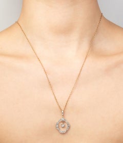 Pendentif Art déco en diamants et or blanc