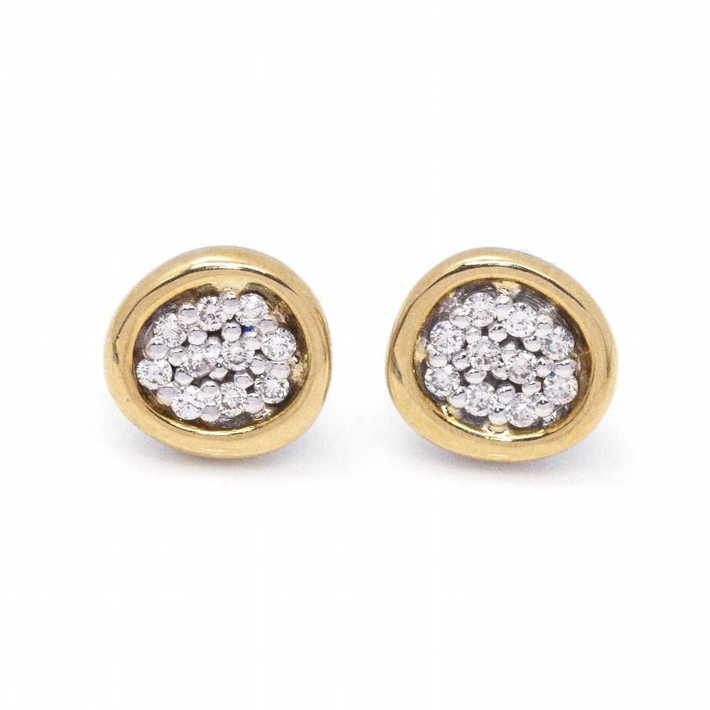 Women's Pendientes DAMA Oro bicolor y Diamantes For Sale
