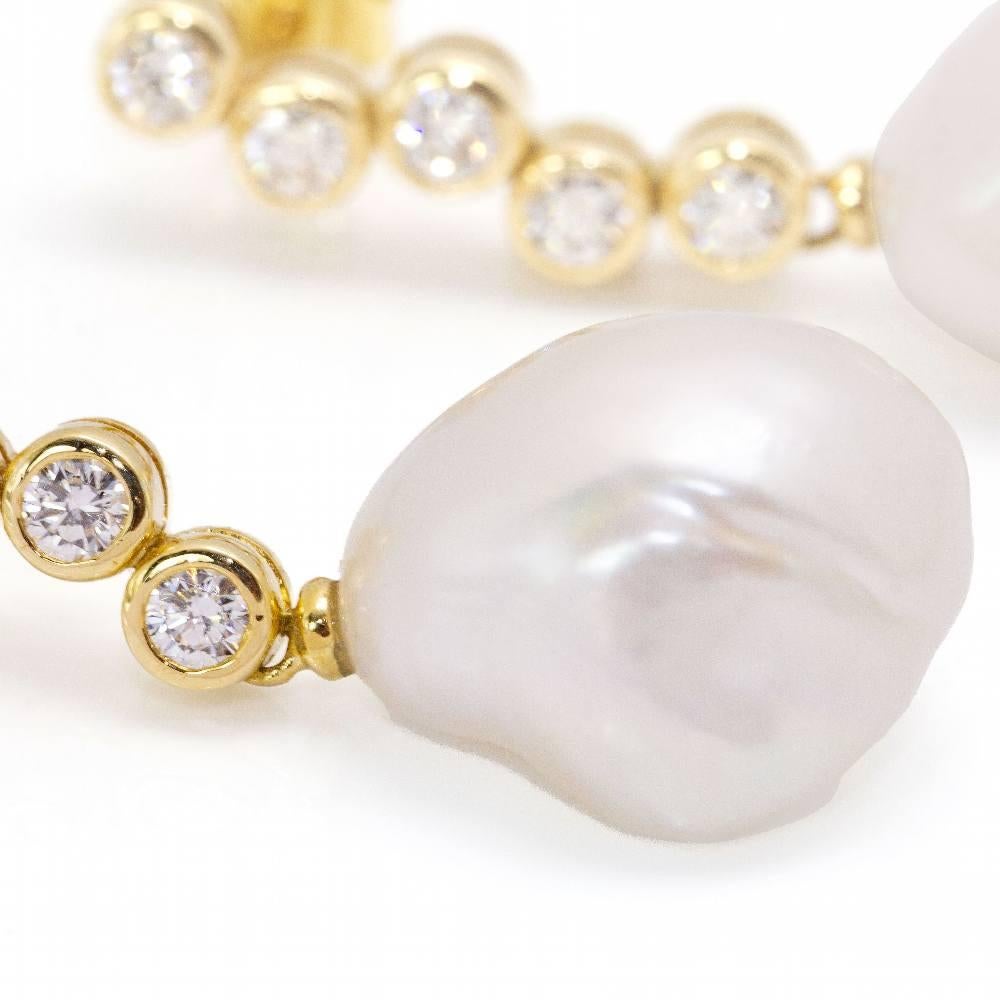 Women's Pendientes STILL con Perlas y Diamantes For Sale