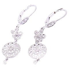 SUNNY Antik Earrings in White Gold