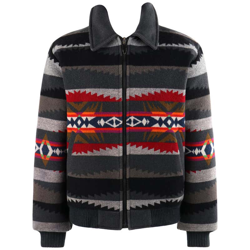 1920’s Black and Cream Pendleton Aztec Jacket at 1stDibs