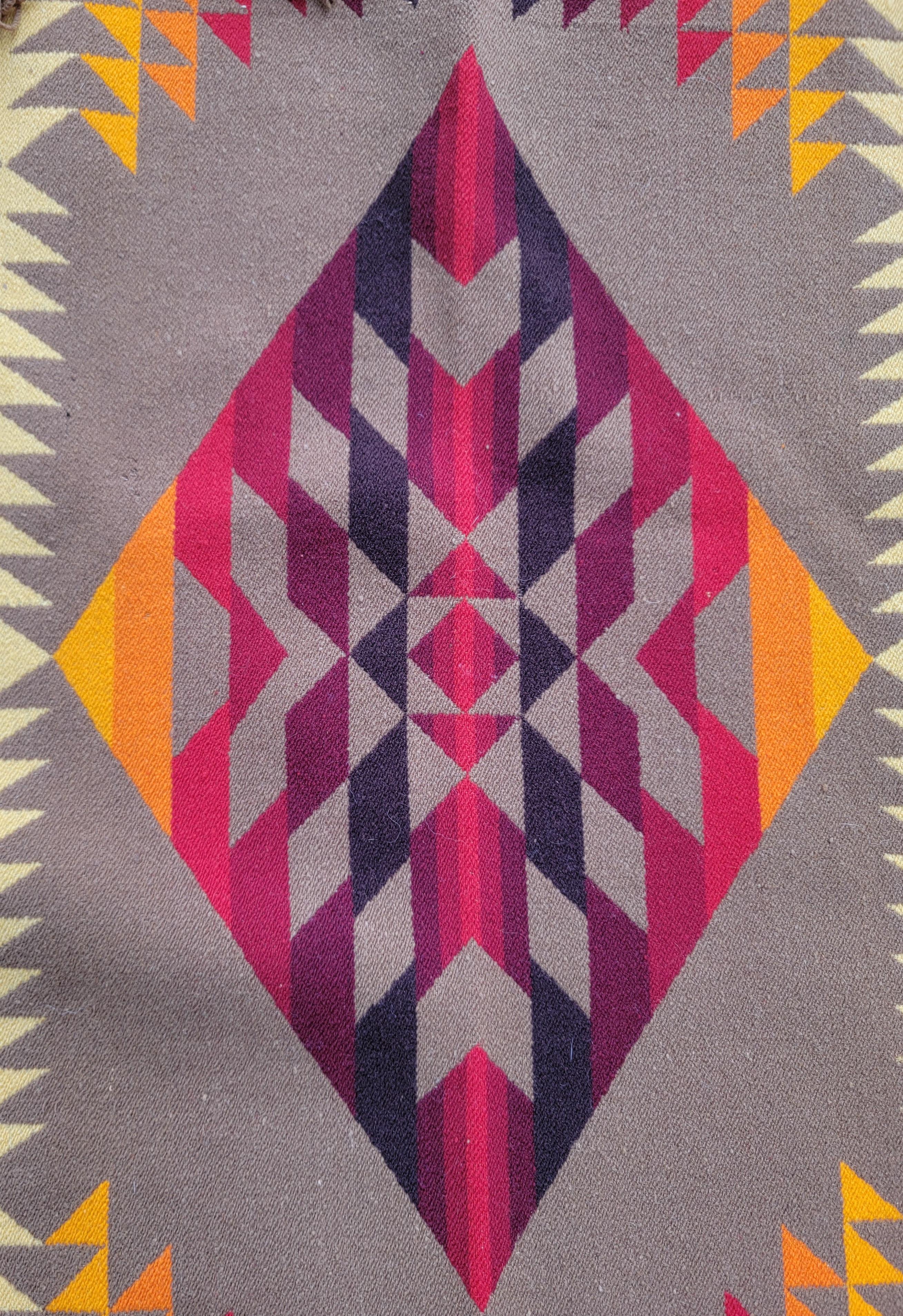 Machine-Made Pendleton Cayuse Blanket with Fringe