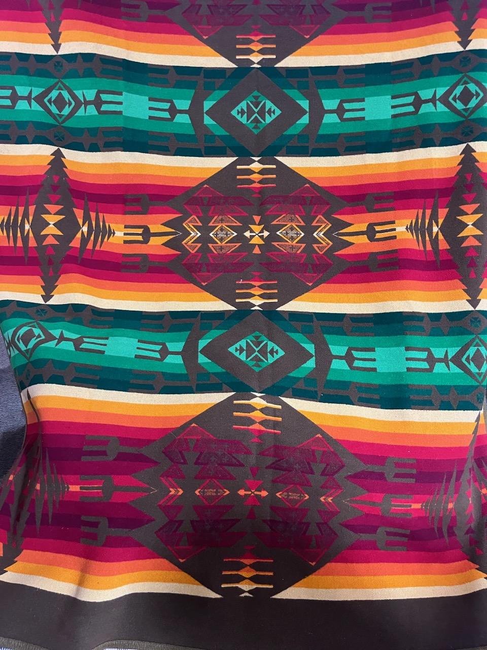 Adirondack Pendleton Cayuse Wool Indian Design Blanket For Sale