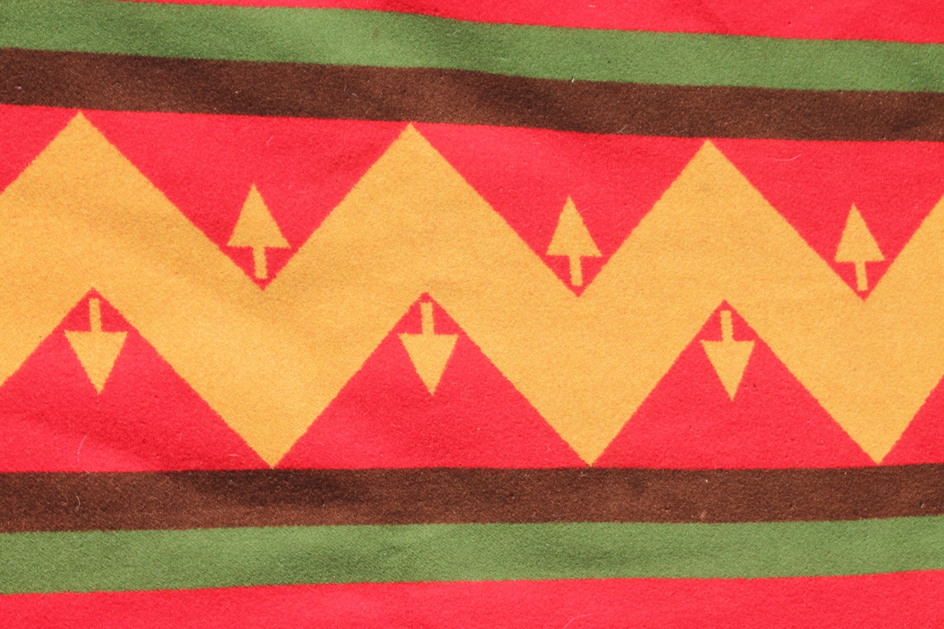 Machine-Made Pendleton Indian Design Camp Blanket