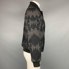 PENDLETON Taille S Noir & Gris Laine tissée / Coton Veste à boutons-pression
