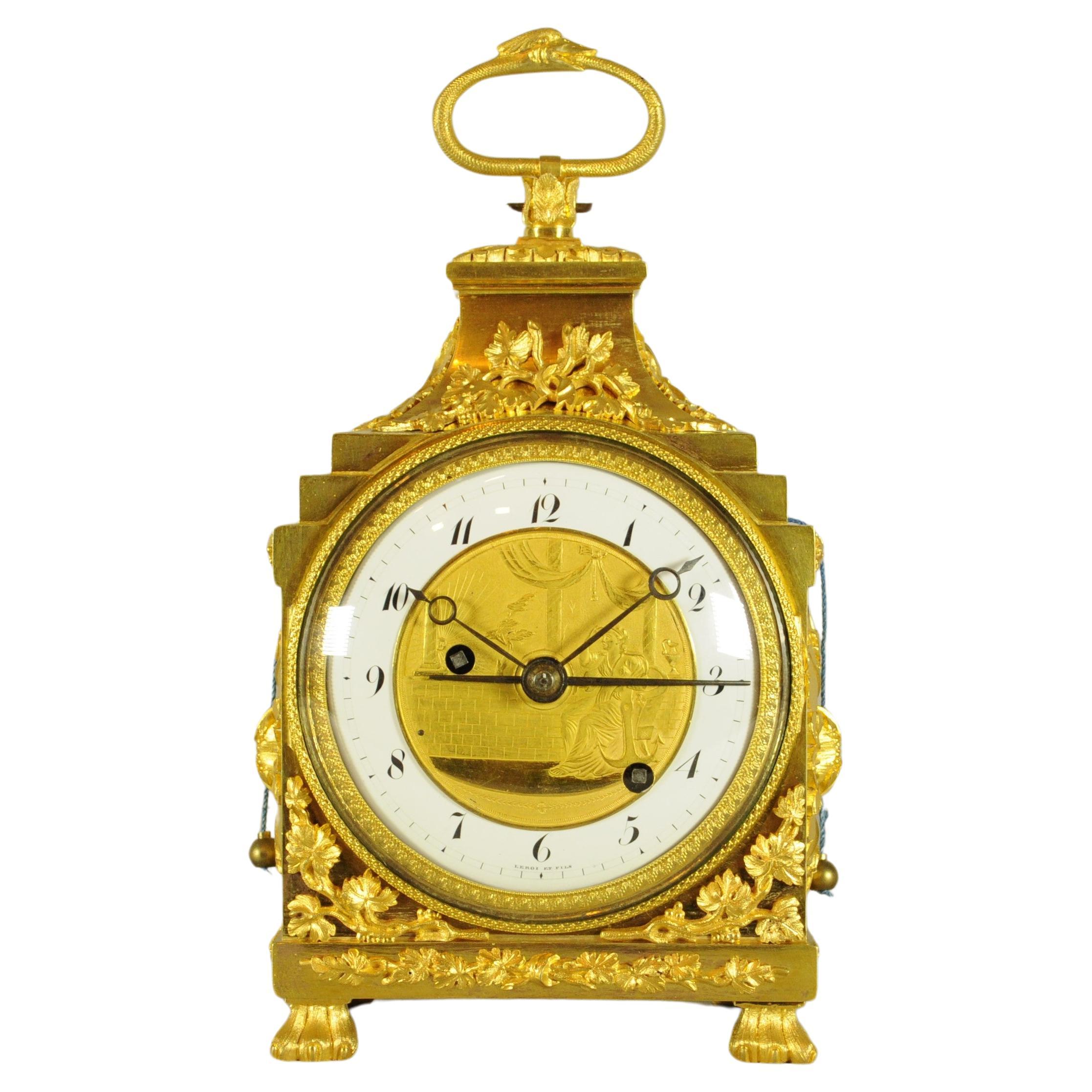 Horloge de voyage officier suoneria ore quarti, sveglia LeRoy et Fils XVIIIe siècle