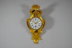 Französisch Louis XV Modell cartel d'alcove vergoldete Bronze Pendeluhr. BEECKAERT, 1760