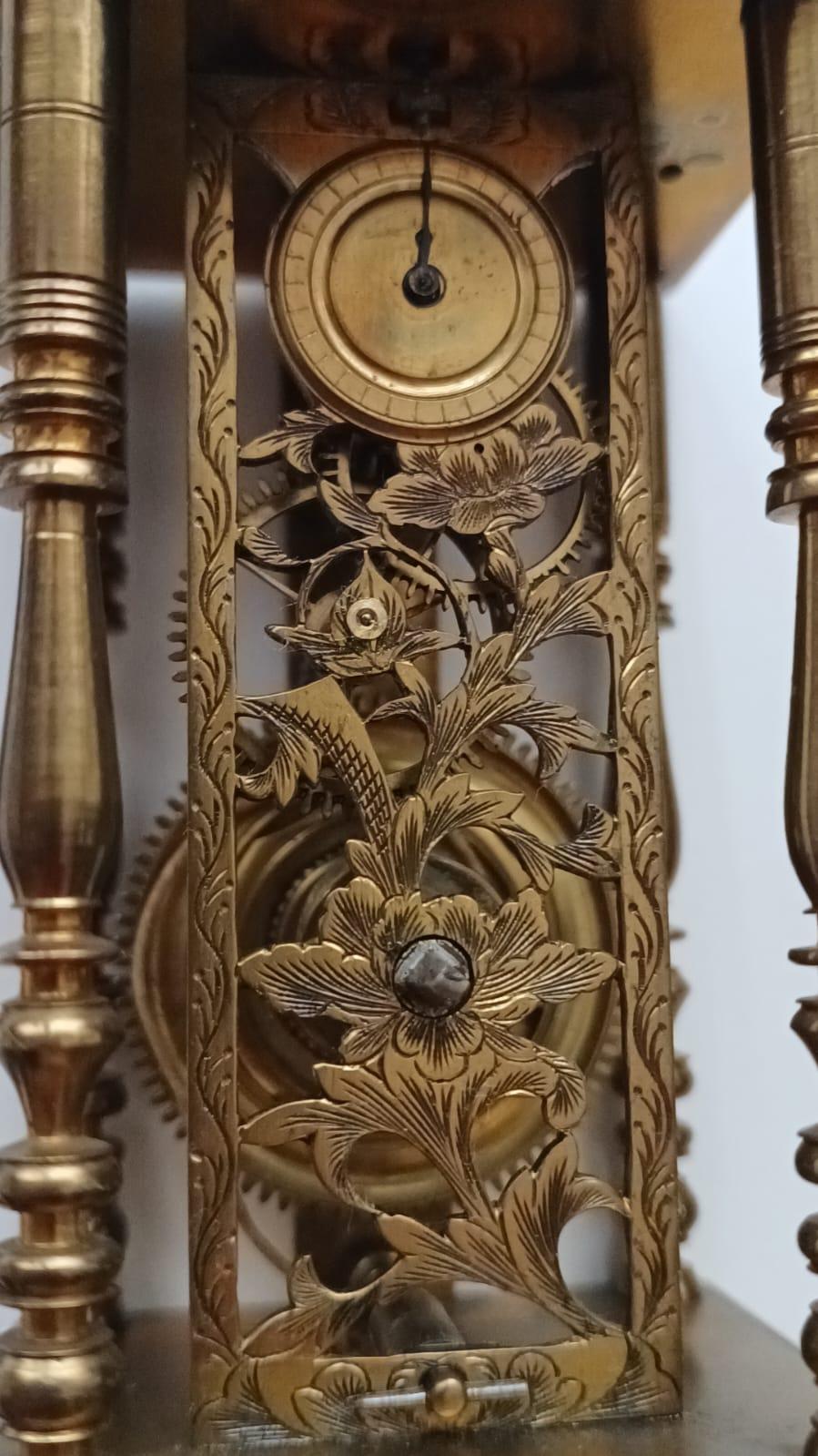 Pendola GIAPPONESE “SHAKU DOKEI” LEGNO “SHITAN” suoneria nel pendolo, tardo Edo in vendita 3