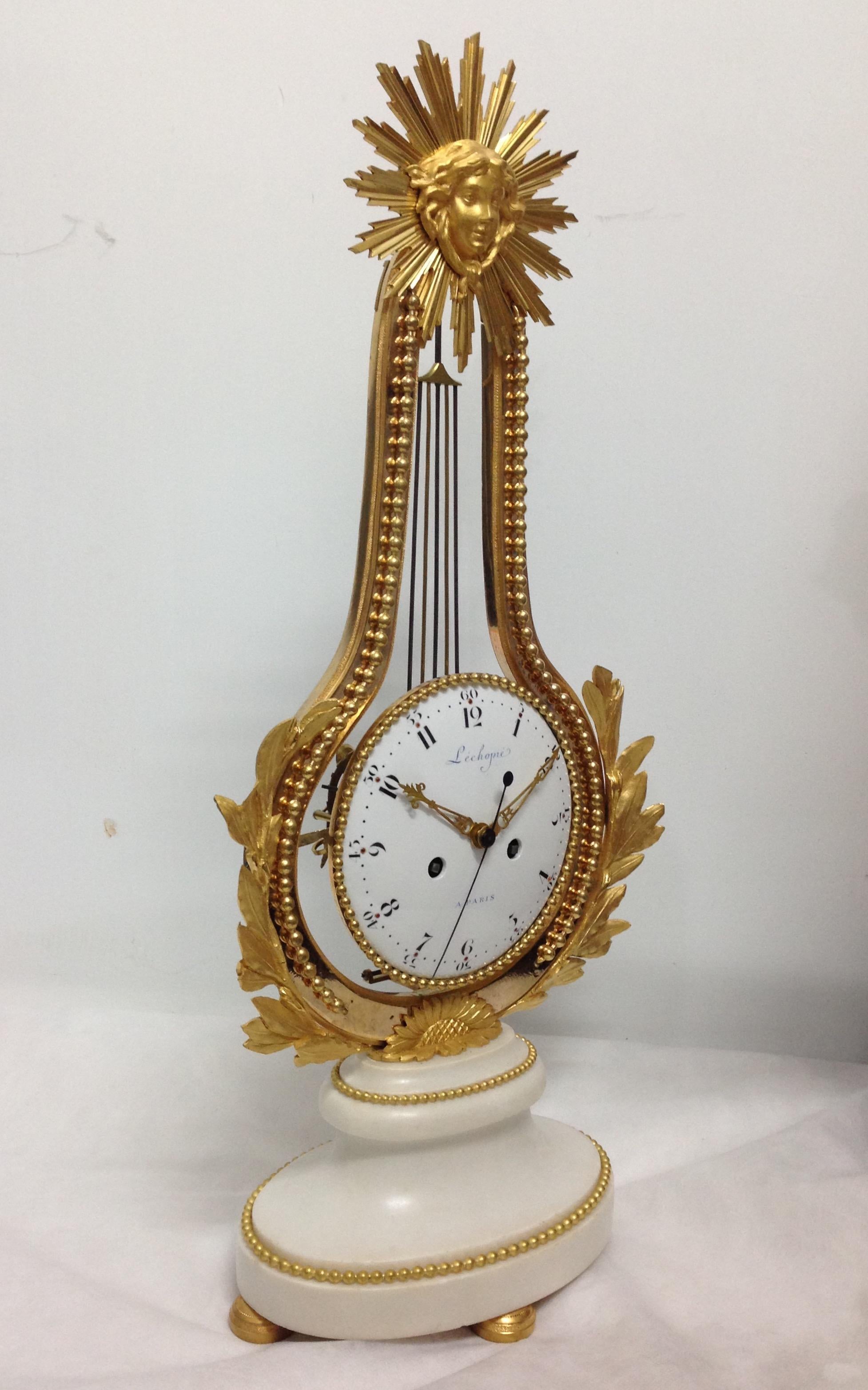 Beautiful and rare Louis XVI clock of the 