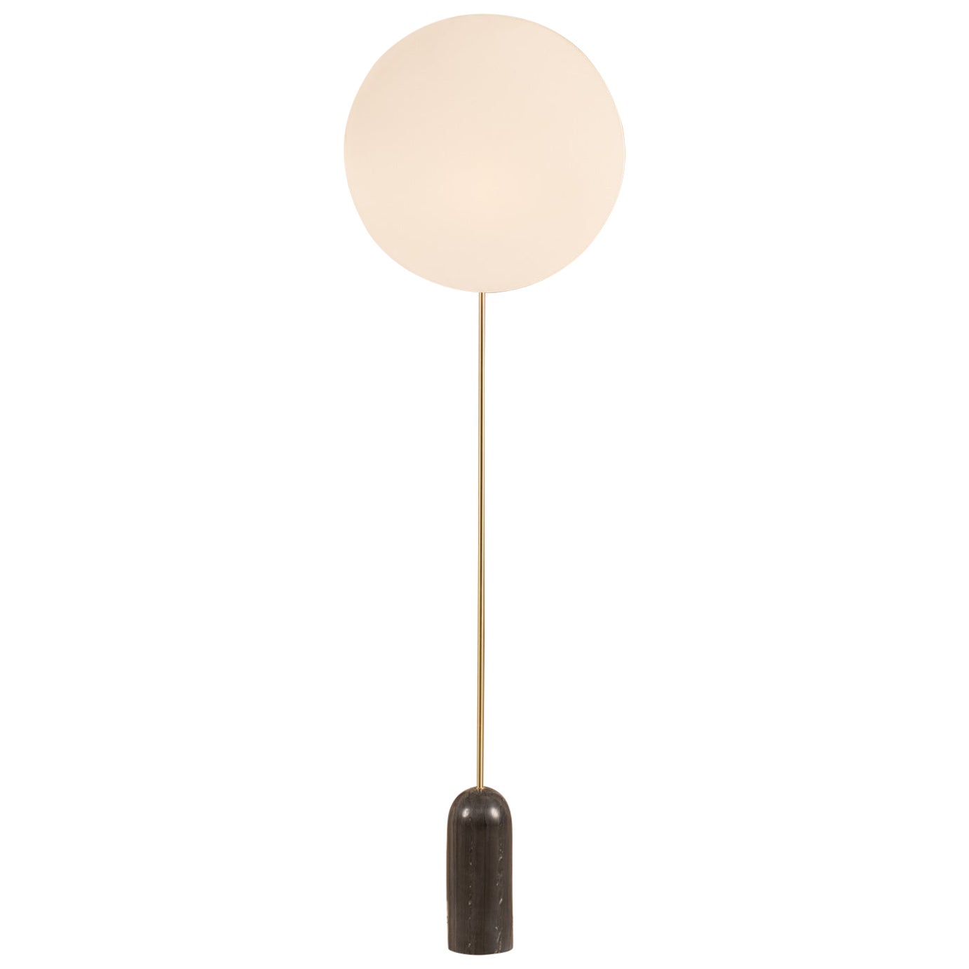 Lampada da terra Pendolo in marmo nero di Simone & Marcel