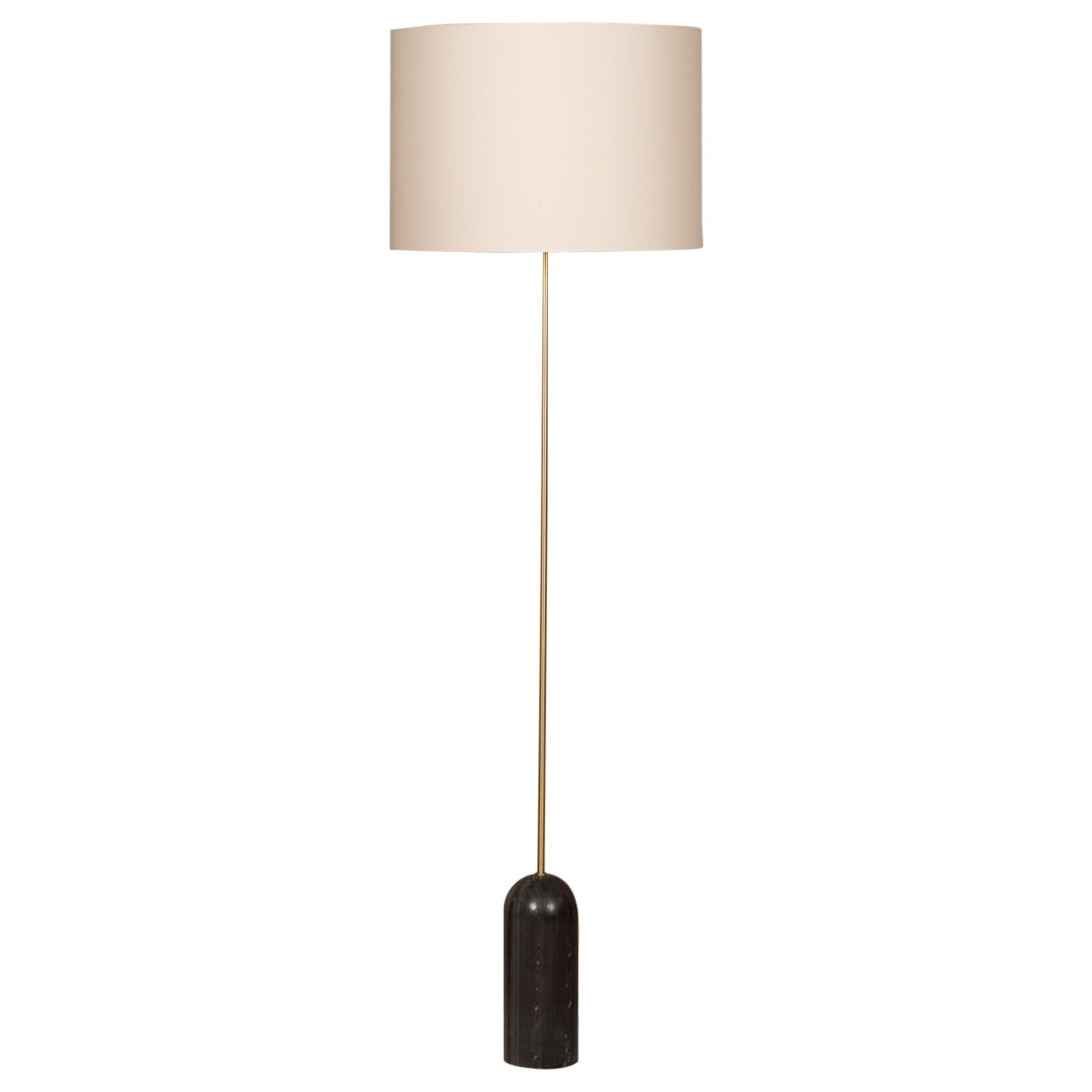 Pendolo Drum Stehlampe aus schwarzem Marmor von Simone & Marcel