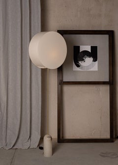 Pendolo White Alabaster Floor Lamp by Simone & Marcel