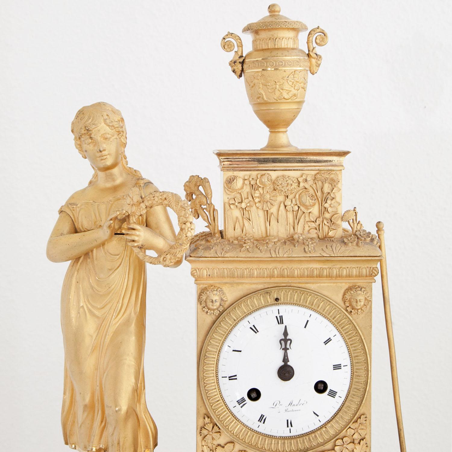 Pendule Clock, France, First Half of the 19th Century In Good Condition In Greding, DE